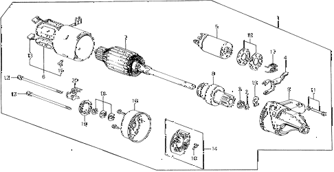 1990 civic DX 5 DOOR 4AT STARTER MOTOR (HITACHI) diagram 1990 civic DX 5 DOOR 4AT STARTER MOTOR (HITACHI) diagram
