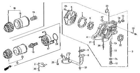 1988 civic DX 5 DOOR 4AT OIL PUMP - STRAINER diagram 1988 civic DX 5 DOOR 4AT OIL PUMP - STRAINER diagram