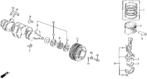 1988 civic **(WAGOVAN) 5 DOOR 5MT CRANKSHAFT - PISTON diagram 1988 civic **(WAGOVAN) 5 DOOR 5MT CRANKSHAFT - PISTON diagram