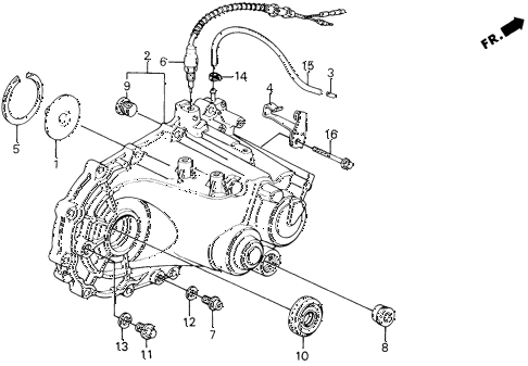 1989 civic DX 5 DOOR 5MT MT TRANSMISSION HOUSING diagram 1989 civic DX 5 DOOR 5MT MT TRANSMISSION HOUSING diagram