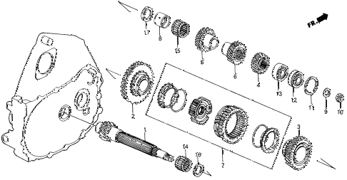 1989 civic DX 5 DOOR 5MT MT COUNTERSHAFT 2WD diagram 1989 civic DX 5 DOOR 5MT MT COUNTERSHAFT 2WD diagram