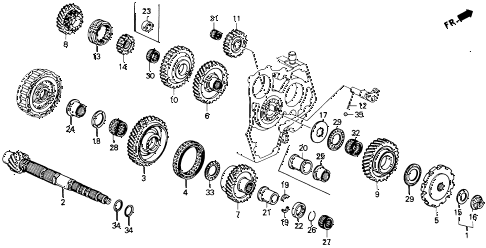 1993 accord SE 2 DOOR 4AT AT COUNTERSHAFT diagram 1993 accord SE 2 DOOR 4AT AT COUNTERSHAFT diagram
