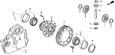 1993 accord LX 2 DOOR 4AT AT DIFFERENTIAL GEAR diagram 1993 accord LX 2 DOOR 4AT AT DIFFERENTIAL GEAR diagram