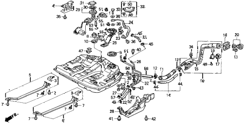 1990 accord DX 2 DOOR 5MT FUEL TANK diagram 1990 accord DX 2 DOOR 5MT FUEL TANK diagram