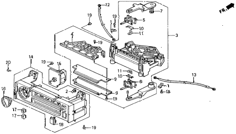 1992 accord DX 2 DOOR 5MT HEATER CONTROL (LEVER) diagram 1992 accord DX 2 DOOR 5MT HEATER CONTROL (LEVER) diagram