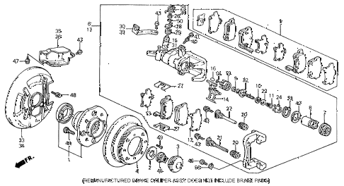 1993 accord SE 2 DOOR 4AT REAR BRAKE (DISK) diagram 1993 accord SE 2 DOOR 4AT REAR BRAKE (DISK) diagram