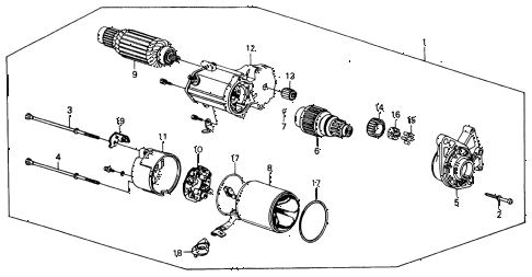 1990 accord LX 2 DOOR 5MT STARTER MOTOR (DENSO) diagram 1990 accord LX 2 DOOR 5MT STARTER MOTOR (DENSO) diagram