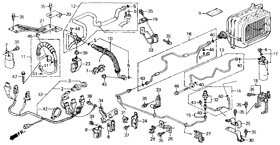 1993 Honda accord parts diagram #3