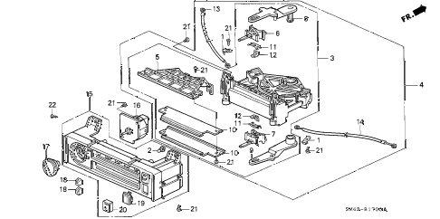 1993 accord DX 4 DOOR 5MT HEATER CONTROL (LEVER) diagram 1993 accord DX 4 DOOR 5MT HEATER CONTROL (LEVER) diagram