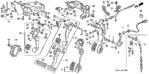 1993 accord EX 4 DOOR 4AT PEDAL diagram 1993 accord EX 4 DOOR 4AT PEDAL diagram