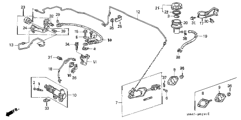 1993 accord DX 4 DOOR 5MT CLUTCH MASTER CYLINDER diagram 1993 accord DX 4 DOOR 5MT CLUTCH MASTER CYLINDER diagram