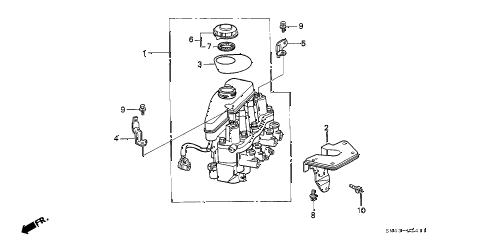 1992 accord EX 4 DOOR 4AT ABS MODULATOR (2) diagram 1992 accord EX 4 DOOR 4AT ABS MODULATOR (2) diagram