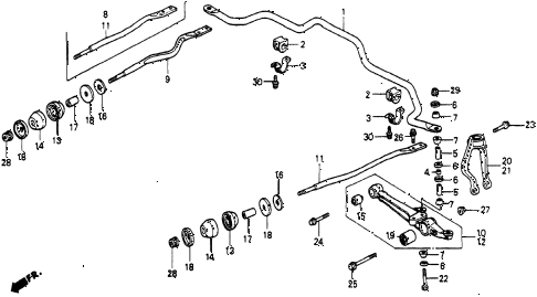 1991 accord DX 4 DOOR 5MT FRONT LOWER ARM diagram 1991 accord DX 4 DOOR 5MT FRONT LOWER ARM diagram