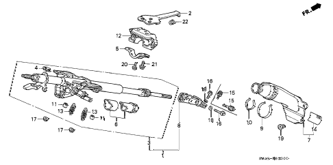 1991 accord EX 4 DOOR 4AT STEERING COLUMN diagram 1991 accord EX 4 DOOR 4AT STEERING COLUMN diagram