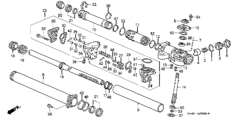 1993 accord LX(ANNIVERSARY ED 4 DOOR 4AT P.S. GEAR BOX COMPONENTS diagram 1993 accord LX(ANNIVERSARY ED 4 DOOR 4AT P.S. GEAR BOX COMPONENTS diagram