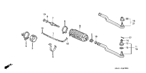 1993 accord LX 4 DOOR 5MT TIE ROD diagram 1993 accord LX 4 DOOR 5MT TIE ROD diagram