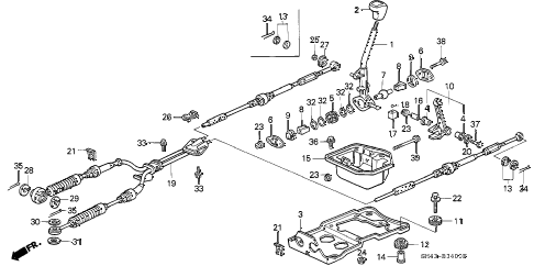 1992 accord LX 4 DOOR 5MT SHIFT LEVER diagram 1992 accord LX 4 DOOR 5MT SHIFT LEVER diagram