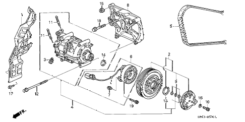 1993 accord EX 4 DOOR 4AT A/C COMPRESSOR (2) diagram 1993 accord EX 4 DOOR 4AT A/C COMPRESSOR (2) diagram