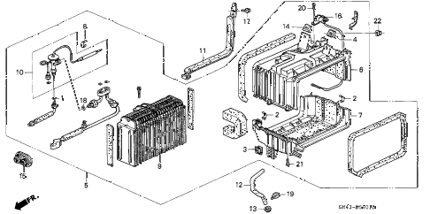 1991 accord SE 4 DOOR 4AT A/C COOLING UNIT (2) diagram 1991 accord SE 4 DOOR 4AT A/C COOLING UNIT (2) diagram