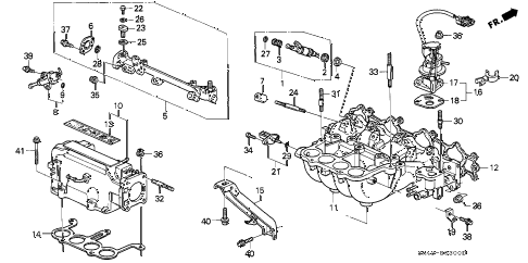 1991 accord EX 4 DOOR 5MT INTAKE MANIFOLD (1) diagram 1991 accord EX 4 DOOR 5MT INTAKE MANIFOLD (1) diagram