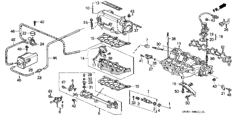 1992 accord EX 4 DOOR 4AT INTAKE MANIFOLD (2) diagram 1992 accord EX 4 DOOR 4AT INTAKE MANIFOLD (2) diagram