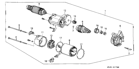 1992 accord LX 4 DOOR 5MT STARTER MOTOR (DENSO) diagram 1992 accord LX 4 DOOR 5MT STARTER MOTOR (DENSO) diagram