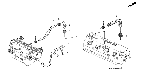1991 accord DX 4 DOOR 5MT BREATHER TUBE diagram 1991 accord DX 4 DOOR 5MT BREATHER TUBE diagram
