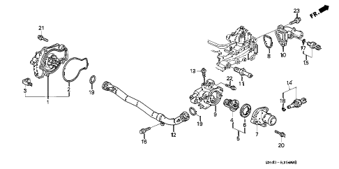 1993 accord SE 4 DOOR 4AT WATER PUMP diagram 1993 accord SE 4 DOOR 4AT WATER PUMP diagram