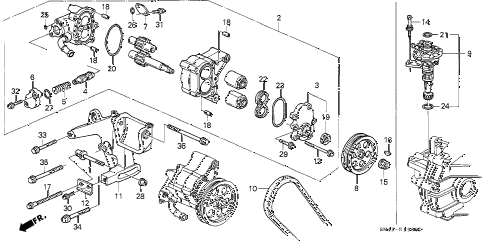 1991 accord LX 4 DOOR 5MT P.S. PUMP diagram 1991 accord LX 4 DOOR 5MT P.S. PUMP diagram