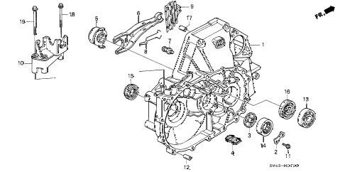 1992 accord EX 4 DOOR 5MT MT CLUTCH HOUSING diagram 1992 accord EX 4 DOOR 5MT MT CLUTCH HOUSING diagram