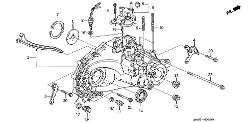 1990 accord LX 4 DOOR 5MT MT TRANSMISSION HOUSING diagram 1990 accord LX 4 DOOR 5MT MT TRANSMISSION HOUSING diagram