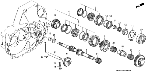 1992 accord LX 4 DOOR 5MT MT MAINSHAFT diagram 1992 accord LX 4 DOOR 5MT MT MAINSHAFT diagram