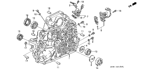 1993 accord EX 5 DOOR 4AT AT TORQUE CONVERTER HOUSING diagram 1993 accord EX 5 DOOR 4AT AT TORQUE CONVERTER HOUSING diagram