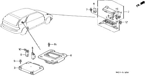 1993 accord EX 5 DOOR 4AT ABS CONTROL UNIT diagram 1993 accord EX 5 DOOR 4AT ABS CONTROL UNIT diagram