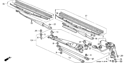 1992 accord LX 5 DOOR 5MT FRONT WINDSHIELD WIPER diagram 1992 accord LX 5 DOOR 5MT FRONT WINDSHIELD WIPER diagram