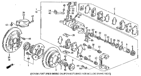 1993 accord EX 5 DOOR 4AT REAR BRAKE (DISK) diagram 1993 accord EX 5 DOOR 4AT REAR BRAKE (DISK) diagram