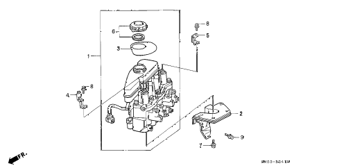 1993 accord EX 5 DOOR 4AT ABS MODULATOR diagram 1993 accord EX 5 DOOR 4AT ABS MODULATOR diagram