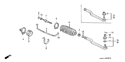 1993 accord LX 5 DOOR 5MT TIE ROD diagram 1993 accord LX 5 DOOR 5MT TIE ROD diagram