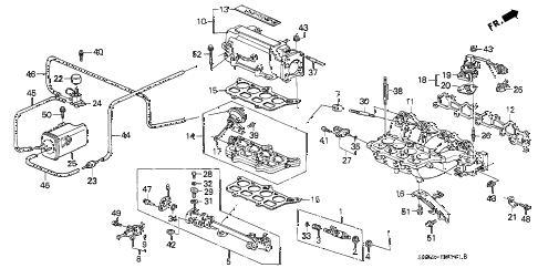 1991 accord EX 5 DOOR 5MT INTAKE MANIFOLD (2) diagram 1991 accord EX 5 DOOR 5MT INTAKE MANIFOLD (2) diagram