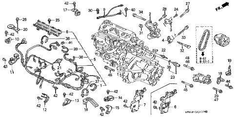 1993 accord EX 5 DOOR 5MT ENGINE SUB CORD - CLAMP diagram 1993 accord EX 5 DOOR 5MT ENGINE SUB CORD - CLAMP diagram