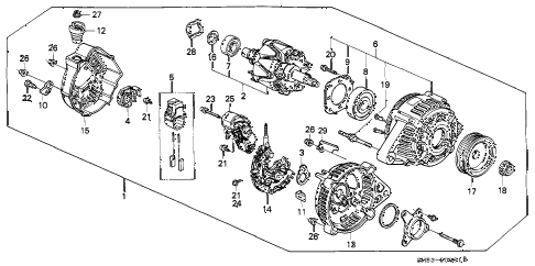 1992 accord EX 5 DOOR 5MT ALTERNATOR (DENSO) diagram 1992 accord EX 5 DOOR 5MT ALTERNATOR (DENSO) diagram