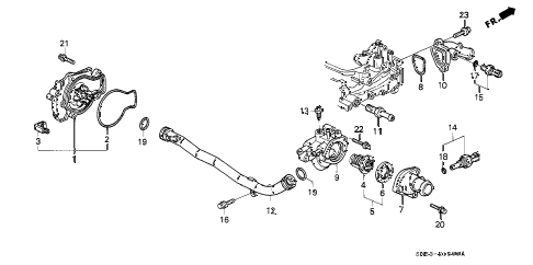1991 accord EX 5 DOOR 4AT WATER PUMP diagram 1991 accord EX 5 DOOR 4AT WATER PUMP diagram