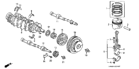 1993 accord EX 5 DOOR 4AT CRANKSHAFT - PISTON diagram 1993 accord EX 5 DOOR 4AT CRANKSHAFT - PISTON diagram