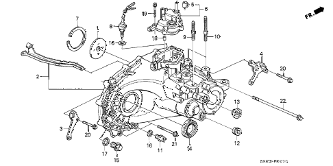 1993 accord EX 5 DOOR 5MT MT TRANSMISSION HOUSING diagram 1993 accord EX 5 DOOR 5MT MT TRANSMISSION HOUSING diagram