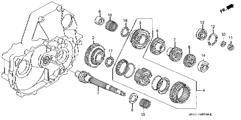 1992 accord LX 5 DOOR 5MT MT COUNTERSHAFT diagram 1992 accord LX 5 DOOR 5MT MT COUNTERSHAFT diagram