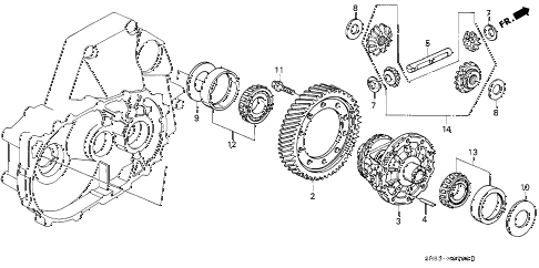1993 accord EX 5 DOOR 5MT MT DIFFERENTIAL GEAR diagram 1993 accord EX 5 DOOR 5MT MT DIFFERENTIAL GEAR diagram