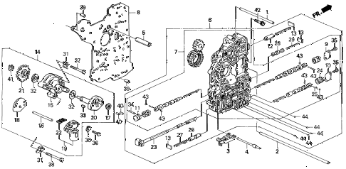 1994 del SI 2 DOOR 4AT AT MAIN VALVE BODY diagram 1994 del SI 2 DOOR 4AT AT MAIN VALVE BODY diagram