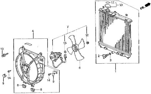 1997 del S 2 DOOR 4AT RADIATOR (TOYO) diagram 1997 del S 2 DOOR 4AT RADIATOR (TOYO) diagram