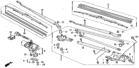 1997 del V-TEC 2 DOOR 5MT FRONT WINDSHIELD WIPER diagram 1997 del V-TEC 2 DOOR 5MT FRONT WINDSHIELD WIPER diagram