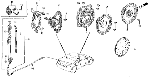 1997 del V-TEC 2 DOOR 5MT SPEAKER BRACKET diagram 1997 del V-TEC 2 DOOR 5MT SPEAKER BRACKET diagram